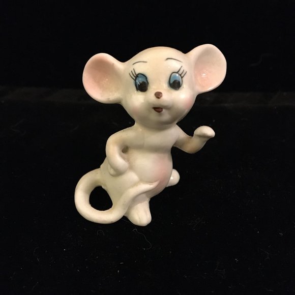 Vintage Retro White Mouse Figurine - Picture 6 of 6